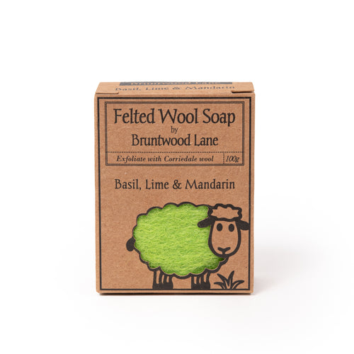 Basil, Lime & Mandarin Felted Wool Soap