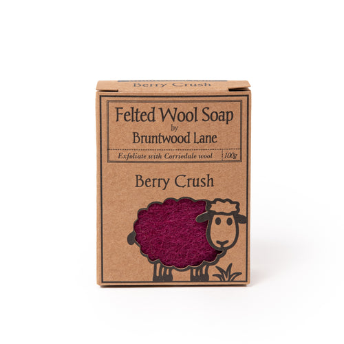 Berry Crush Felted Wool Soap