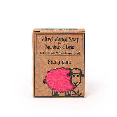 Frangipani Felted Wool Soap