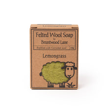 Load image into Gallery viewer, Lemongrass Felted Wool Soap