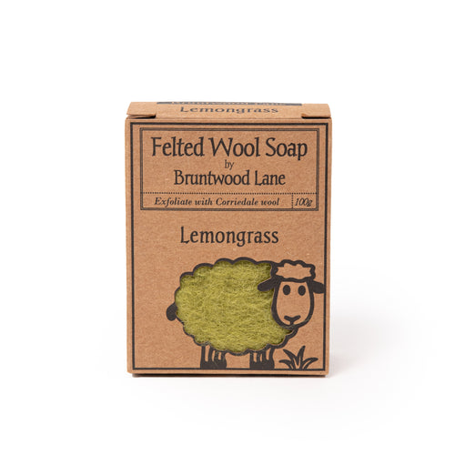 Lemongrass Felted Wool Soap