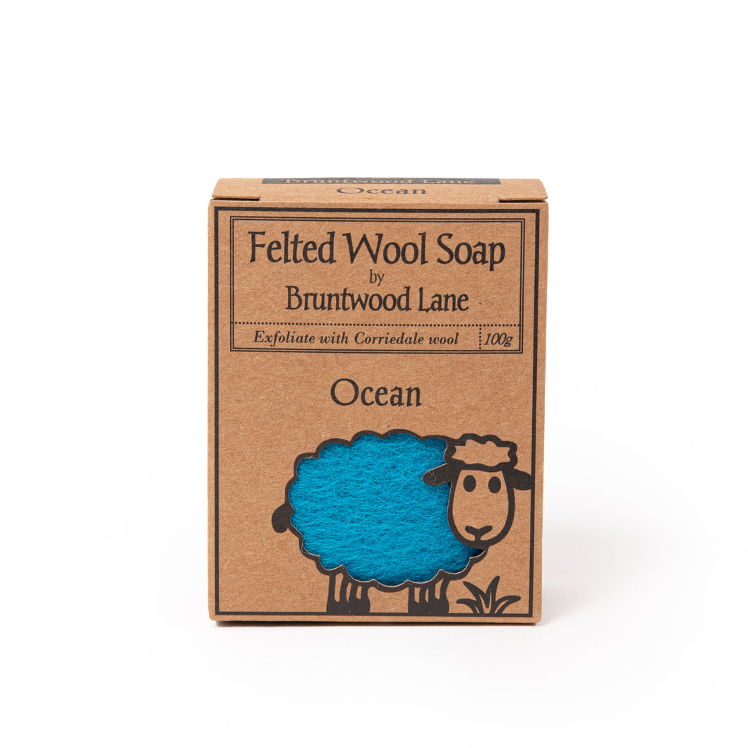 Ocean Felted Wool Soap