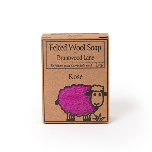 Rose Felted Wool Soap