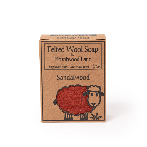 Sandalwood Felted Wool Soap