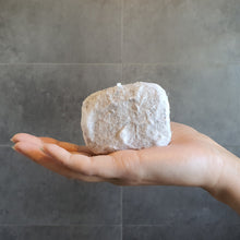 Load image into Gallery viewer, exfoliating eco felted soap in shower - colloidal oatmeal and marlborough sea salt with bergamot essential oil
