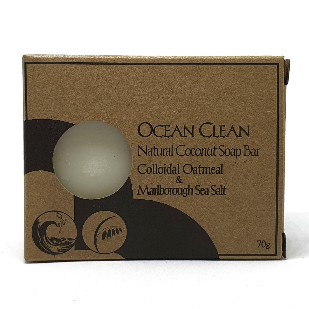 palm oil free soap by Bruntwood Lane - Ocean CLean colloidal oatmeal and Marlborough Sea Salt