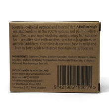 Load image into Gallery viewer, ocean clean palm oil free soap by Bruntwood Lane - back of package description